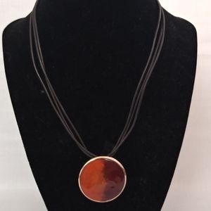 Princes length orange red 9inch necklace